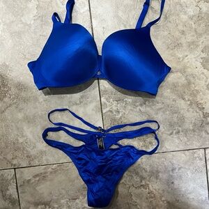 Victoria’s Secret blue push-up bra set
